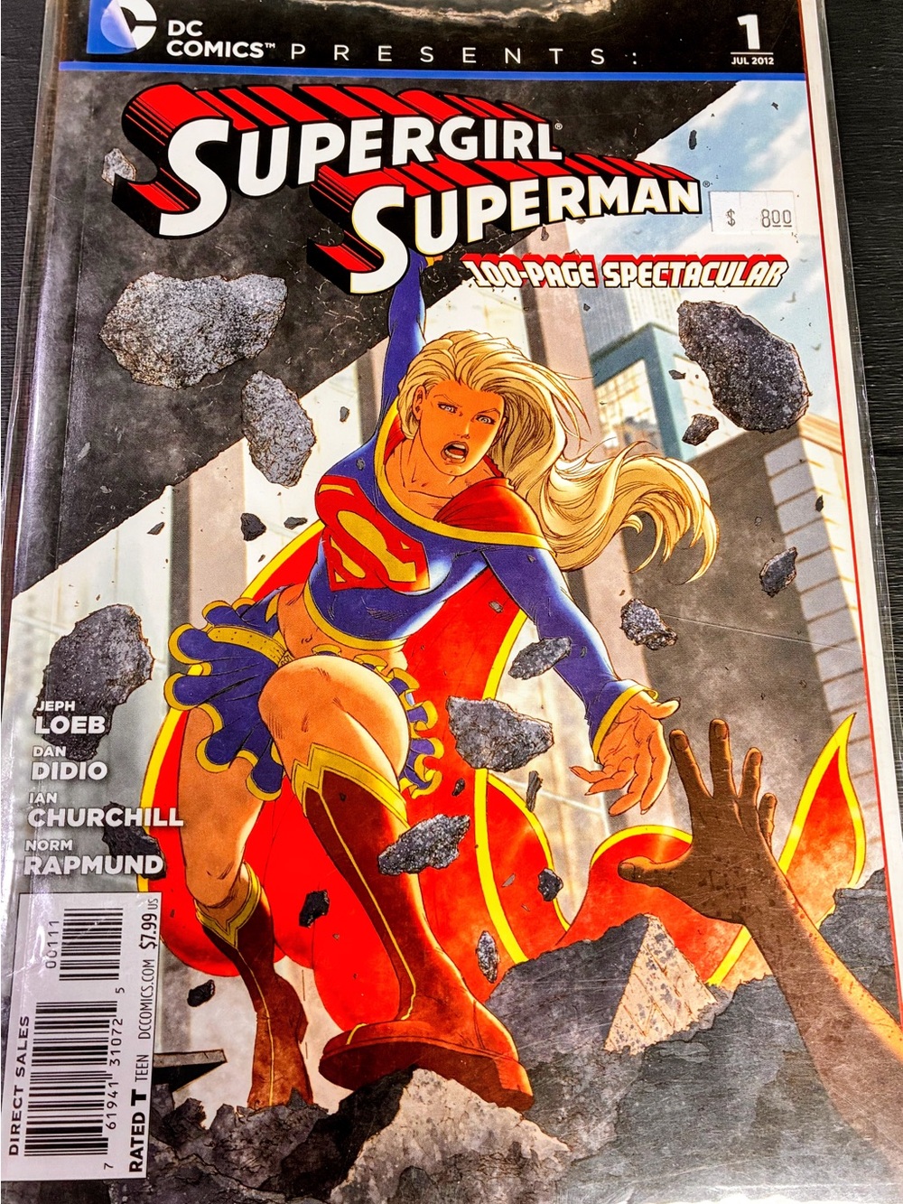 DC Comics Supergirl Superman Comic Cover Art - Red, Blue, Yellow